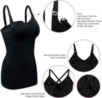 Womens Maternity Nursing Tank Cami for Breastfeeding with Adjustable Straps