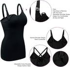 Womens Maternity Nursing Tank Cami for Breastfeeding with Adjustable Straps