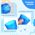 yeesport 24 Pcs Sport Stacking Cups, Sport Training Game for Challenge Competition, Plastic Stacking Cups, Classic Family Game for Kids and Adults, Blue+Green