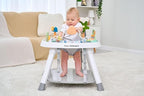 Time Followers® 6-in-1 Baby Activity Center | Jumpers and Bouncers | 4 Stage Grow Stationary Standing Toddler Play Table | Shower Gift | Infant Essential for Baby Ages 6-36Month (Grey)