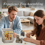 CUTEBEE Book Nook Kit - DIY Miniature House Dollhouse Kit for Adults and Teens, Booknook Tiny House Bookshelf Decor 3D Wooden Puzzle, Gifts for Family, Friends (The Scholar's Bookstore)