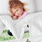 Personalized Baby Blanket for Boys, Custom Name Baby Blanket with Cars, Soft Flannel with Double Layer Dotted Backing, Receiving Swaddle Blankets for Infants and Toddlers, Cow Design