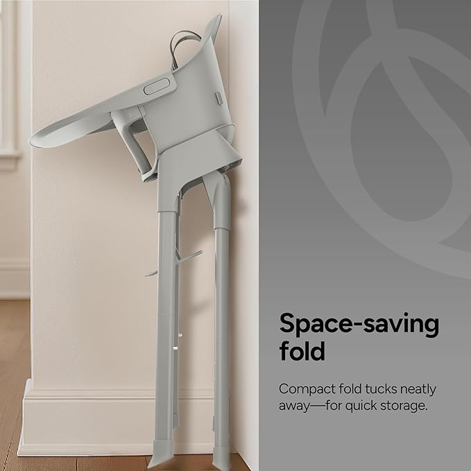 Mompush Olli 7-in-1 Convertible High Chair for Babies and Toddlers – Adjustable Height & Footrest, Dishwasher-Safe Tray, Compact Foldable Design for Easy Storage & Travel, Lightweight Yet Durable