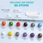 Molecular Model Kit, 240 Pcs Organic Molecular Chemistry Set, Atom Element Model Kit for Lessons in Chemistry, Molecular Structures Building kit, Ochem Science Gift for Teachers and Students