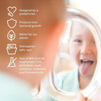 Ahimsa Stainless Steel Kids Dinnerware Set - 5 Piece Toddler Plates and Bowls Set, Pediatrician Designed, Includes Non Toxic Toddler Plate and Bowl, Kids Utensils and Cup (Classic Stainless Steel)