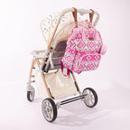 Wrangler Aztec Backpack Multifunction Baby Travel Bag with Changing Pad, Stroller Straps and Pacifier Case WG2204-91103PK