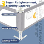 3-Piece Bed Rail for Toddlers with Headboard Rod, Adjustable Baby Bed Rail Guard, Twin/Full/Queen/King Size Bed (1, 78.7 Inch)