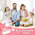 2Sets Bug Catcher for Kids- Sturdy Kids Bug Catching Kit Gifts with Collector Butterfly Net Tweezer, Bugs Habitat Outdoor Explorer Kit for Age 3 4 5 6 7 8, 8Pcs, Pink