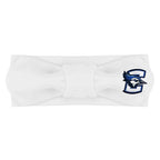 Creative Knitwear Creighton Bluejays Infant Girls White Solid Hair Knot Headband Embroidered Logo - Size Newborn - 4T