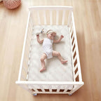 Baby Bassinets Bedside Sleeper - Portable Pine Wood Bedside Bassinet,6 Heights Small Mini Crib with Mattress,Space-Saving Design Baby Crib for Newborns 0-12 Months,White