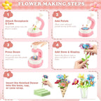 VoyCliza Flower Craft Kit for Girls Ages 4-8 – DIY Bouquet Maker Toy with Wrapping Paper, Creative Art Birthday Gift for Kids, Educational Craft Toys for Girls Age 5 6 7