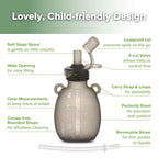 haakaa Happii Bear Silicone Goody Pouch,Reusable Baby Food Pouches for Homemade Organic Purees, Juices, Smoothies, and Yogurt - Perfect for Toddlers and Kids - 2 Pack, 6oz