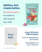 Amara Smoothie Melts - Mixed Red Berries - Baby Snacks Made With Fruits and Vegetables - Healthy Toddler Snacks For Your Kids Lunch Box - Organic Plant Based Yogurt Melts - 6 Resealable Bags