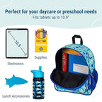 Wildkin 12-inch Kids Backpack – Padded, Adjustable, Ideal for Daycare & Travel (Confetti Blue)