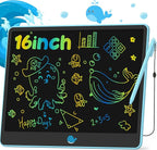 Hockvill LCD Writing Tablet for Kids 16 Inch, Toys for Girls Boys Drawing Pad for 3 4 5 6 7 8 Year Old Kid, Toddler Magnetic Doodle Board Travel Essentials Christmas Birthday for Children (Blue)