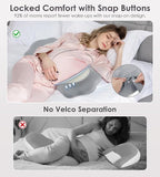 Pregnancy Pillows for Sleeping, Memory Foam Maternity Pillow Support for Back Belly HIPS, Adjustable Travel Wedge Pillow for Pregnant Women, Side Spleeping Pregnant Pillows with Cooling Pillowcase