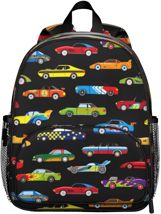 Toddler Backpack for Boys 3-8: Preschool Kindergarten Backpack - Cute Kids Backpacks for Boys-Sports Car