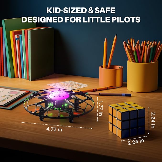 SYMA Drone for Kids with 7-Color LED Light, X660 Mini Drone with 3D Flip, Rotary Ascent, Headless Mode, Speed Switch and Full Protection RC Toys Gifts for Beginners Adults