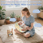 Nursing Pillow & Breastfeeding Pillow – Ergonomic C-Shape for Breastfeeding & Bottle Feeding, Standard Size Breathable with Washable Cover, Hypoallergenic,Tummy Time & Sitting Support (0-18 Months)