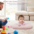 Baby Lounger for Newborn, Bionic Design Baby Lounger, Soft Organic Cotton Breathable Lounger for Infants 0-18 Months (Coral Pink)