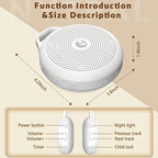 Portable White Noise Sleep Sound Machine for Home and Travel. Perfect for Your Sleeping Baby with a dimmable Night Light and Long Battery Life. Baby Essential Adult/Child Lock Feature