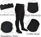 Mini angel Baby Tights Toddler Girl Tights Seamless Cable Knit Leggings Soft Cotton Stockings Pantyhose 3/4/5 Pack