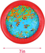 Musfunny Ocean Drum Wave Bead Drums Gentle Sea Sound Music Gift Musical Educational Sea Sound Drum Tool for Kid Child Baby (Red)