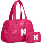 Dance Bag, Kid Weekender Bags，Girl Overnight Bag with Wet Pocket，Gifts for Teen Girls-Lightweight Travel Tote Personalized Cheer Bags with Makeup Pouch