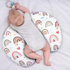 Rainbow Nursing Pillow Cover, Breastfeeding Pillow Slipcover for Baby Girls/Boys, Soft Snug Fits On Newborn Feeding Pillow Case