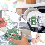 BUSOHA 3 Pack Silicone Sleeves for Dr. Brown's Glass Baby Bottles - Drop Protection Baby Bottle Sleeves Compatible with Dr. Brown's Newborn Glass Bottles with Silicone Handles,4 oz