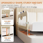 omzer Bed Guard Rail for Toddlers - 32'' Swing Down & Height Adjustable Bed Rail for Toddlers Baby Bed Rail Guard for Twin, Queen, King, Full Size