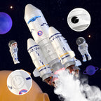 Space Shuttle Rocket Ship Toys for Kids Boys Age 3 4 5 6 7 8 9 Years Old, 5-in-1 STEM Science Educational Aerospace Toys with 2 Astronauts Figures, Projection Lamp, Space Toy Gift Birthday Christmas