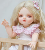 BJD Dolls, 1/4 Ball Jointed Doll Fullset with 15 Articulated Joints and Adjustable Glass Eyes, 20 Inch (50cm) Full Vinyl Girl, Collectible Reborn-Style Doll for Ages 14+, Gift Box Packaging