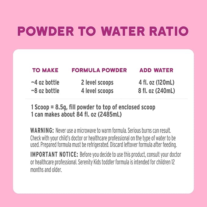 Serenity Kids 12-36 Months A2 Whole Milk Toddler Formula Powder - Organic Grass-Fed Milk Powder with Prebiotics & DHA & ARA for Brain & Eye Support - Clean Label Purity Award Certified - 21 Oz, 1 Pack