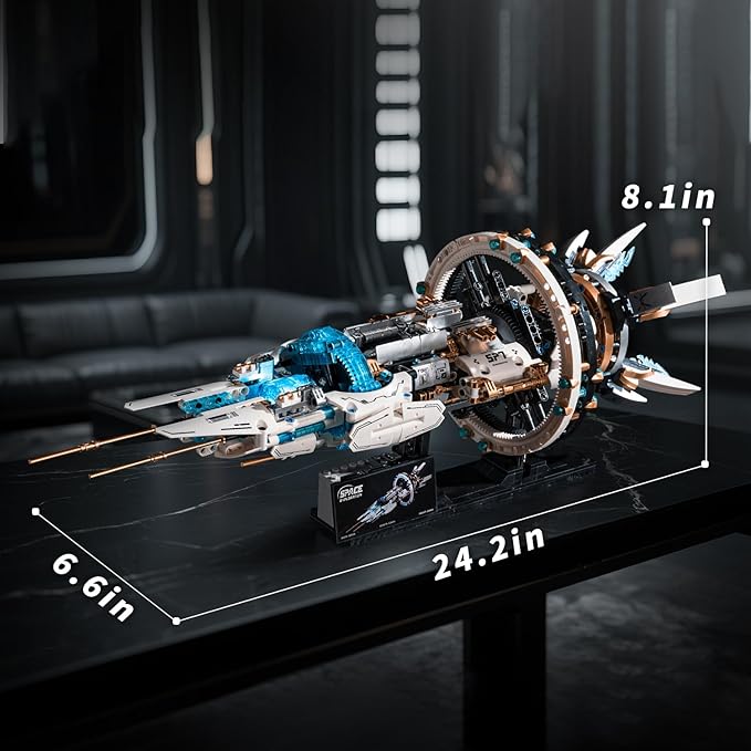 Space Spaceship Building Blocks Set,with Lights and Power Motor,Interstellar Space Station,Space Exploration Toy,Creative Gift Idea for Adults and Space Fans,for Boys and Gril Age 8-12