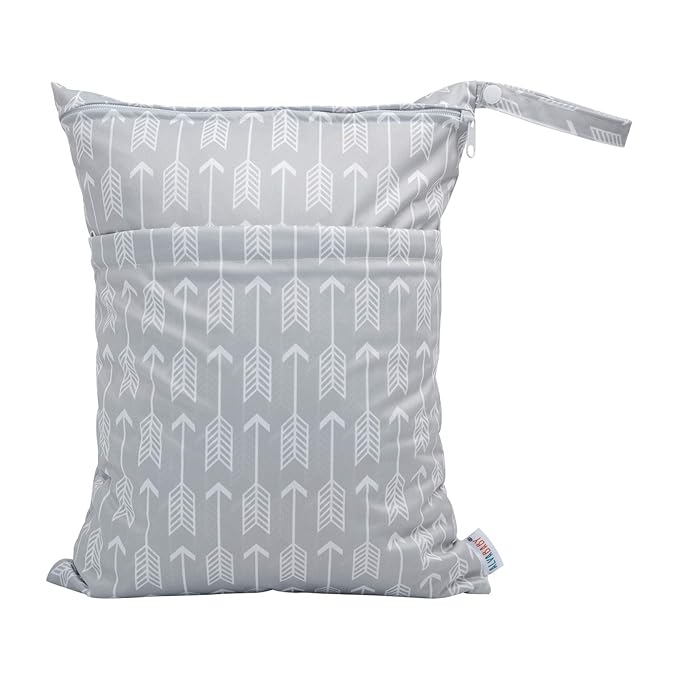 ALVABABY 3pcs Baby Cloth Diaper Wet/Dry Bags|Waterproof Reusable with Two Pockets|Travel, Beach, Pool, Daycare, Soiled Baby Items,Yoga，Gym Bag for Swimsuits or Wet Clothes 3L-YX36