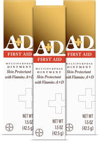 A+D First Aid Ointment, Multipurpose Dry Skin Moisturizer and Skin Protectant, 1.5 Oz (Pack of 3)
