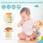 Orzbow Baby Musical Toy Light-Up, Lion Teether Toy Bpa-Free, Baby Teething Toys & Rattles 3-6-12-18 Months, Easy to Grip Sensory Toys for Toddler, Baby Boy Gir Birthdays Gift