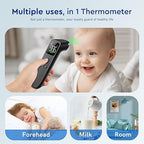 No-Touch Thermometer for Adults and Kids - Digital Forehead Thermometer with High Accuracy, Ultra Clear LEDScreen and Fever Alarm