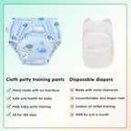 Baby Cotton Training Pants 6 Packs Toilet Training Underpants Absorbent Toddler Potty Training Underwear 2T-5T