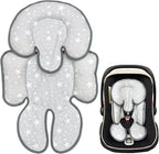 Infant Car Seat Insert, 2 in 1 Reversible Baby Car Seat Head & Body Support Cushion Pillow for Newborn,Soft Newborn Carseat Head Support Pad for Carseats, Strollers, Swings, Bouncers