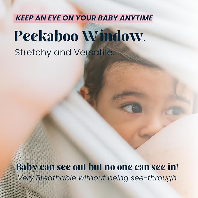 100% Cotton - Breathable Nursing Cover Up for Breastfeeding - Privacy Nursing Covers - Breastfeeding Must Haves - Ponchy by Gold Mamas - Versatile Nursing Shawl for Baby Feeding (Gray)