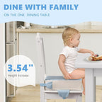 Booster Seat for Kitchen Chair with Adjustable Straps, Toddler Booster Seats for Dining Table Portable for Travel Camping Eating, Booster Cushion for Table for Baby Child Infant Kid Boy Girl