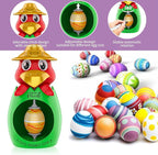 weiyuii Easter Egg Decorating Kit, DIY Egg Coloring Spinner with 3 Plastic Eggs & 8 Colorful Markers Easter Gift for Kids Boys Girls