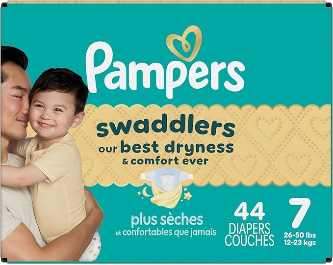 Pampers Baby Diapers - Swaddlers - Size 7, 44 Count, Ultra Absorbent Disposable Infant Diaper