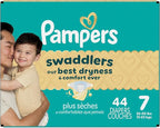 Pampers Baby Diapers - Swaddlers - Size 7, 44 Count, Ultra Absorbent Disposable Infant Diaper