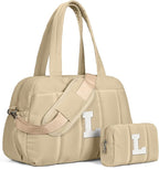 Gifts for Teenagers-Monogram Duffle Bag, Weekender Bags for Women，Overnight Bag with Wet Pocket，Lightweight Travel Bags Personalized Gym Tote with Makeup Pouch