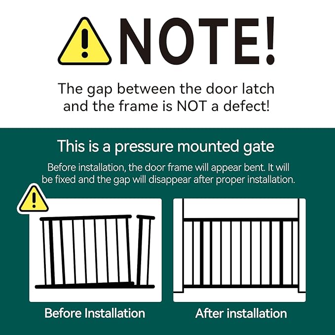 Mom's Choice Award Winner-BABELIO 26-40 Inch Metal Baby Gate with Wood Pattern, Easy Install Pressure Mounted Dog Gate, Ideal for Stairs and Doorways, with Wall Protectors and Extension Kits