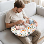 Nursing Pillow Covers – Soft Breathable Cotton, Fits Standard Breastfeeding Pillows, Washable & Hypoallergenic for Newborn Baby Girls & Boys,Cover Only (1 Pcs, Fox)