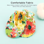 BQUBO Newborn Infant Toddler Mittens No Scratch Cotton Elastic Wrist Gloves Hypoallergenic for 0-6 Months Baby Boys Girls